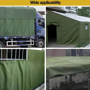 Tente en toile imperméable double face anti-UV robuste, tissu 100% polyester sergé, PVC recyclable, poteau de poids moyen, <span class=keywords><strong>camping</strong></span> en plein air - Product Image 2