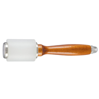 Marteau de sculpture vertical en nylon avec manche en bois personnalisé et tête en acier inoxydable pour le travail du cuir
