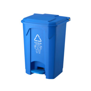 سلة مهملات كبيرة بدواسة سعة 80 لتر للاستخدام الداخلي/الخارجي، حاوية قمامة بلاستيكية بعجلات للمطبخ والاستخدام الخارجي وإعادة التدوير - Product Image 5