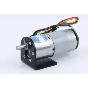 Micromotor de engranaje de CC de 12V, 18W, 24V, 23W, con codificador Hall y soporte de 37MM, gran torque de