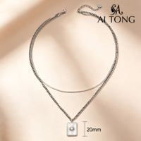 Ensemble de colliers pendentifs coquillages superposés en acier inoxydable plaqué or 18 carats, étanche et inaltérable, pour femmes, cadeaux de vacances, vente en gros OEM