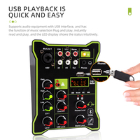 Console de mixage audio professionnelle 5 canaux compatible USB et Bluetooth, équipement de sonorisation DJ de studio, interface de monitoring, mixeur stéréo pour casque