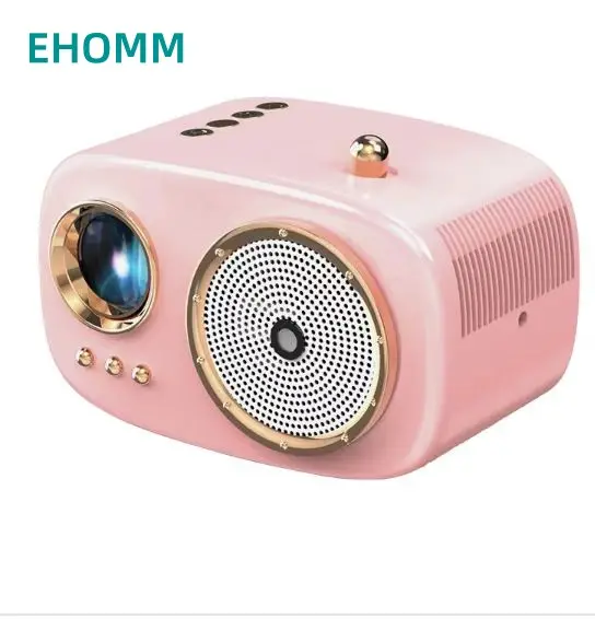 EHOMM K2 Smart TV LCD Mini 720p Portable 2.4G WIFI Wireless Bluetooth Android 9.System Home Theater Projector