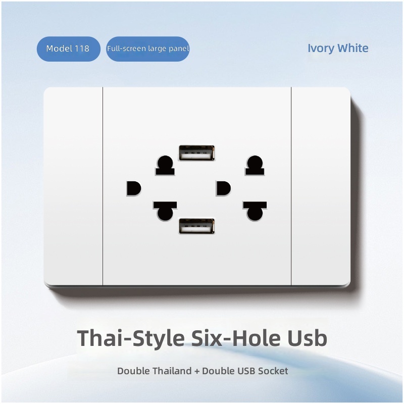 Six trous thaïlandais + deux ports USB