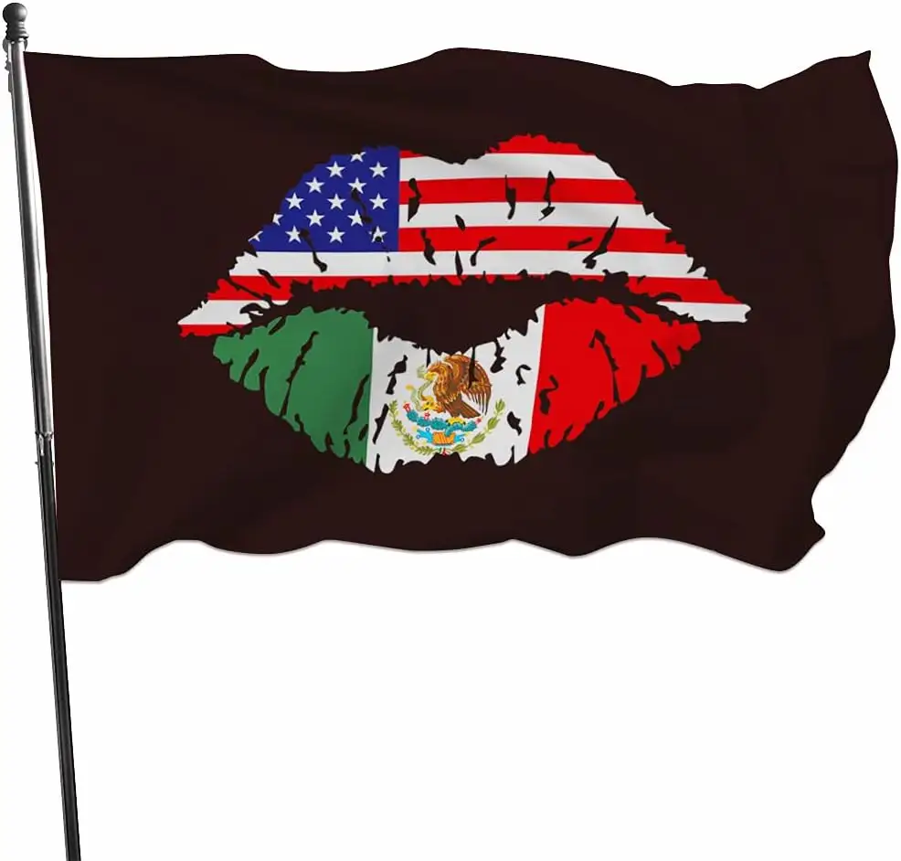 3x5 ฟุต USA เม็กซิโก ธงมิตรภาพ สหรัฐอเมริกา แบนเนอร์เม็กซิโก