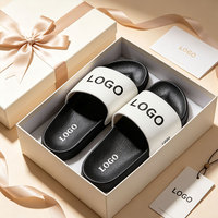 Babouches personnalisées pour homme avec logo imprimé, claquettes en PVC à bride unique, antidérapantes, pour l'intérieur, destinées aux importateurs de chaussures