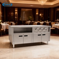 Offre Spéciale assiettes à dîner en acier inoxydable pour hôtels commerciaux armoire de rangement pour îlot central avec station de boissons froides