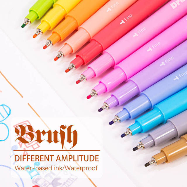 Guangna Japanese Fine Round Toe Tip Permanent Art Markers 12 Colored Micron Pens for Creation Painting & Greeting Cards Wholesale Custom Factory