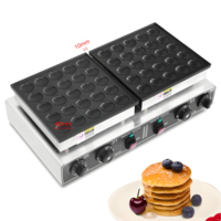 Machine à gaufres et crêpes électrique professionnelle avec fonction muffins, 50 cavités mini en acier inoxydable, nouvelle machine de haute qualité