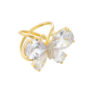 Muyu Butterfly Scarf Buckle Crystal Insect Brooch For Silk Scarf Decorative Clip Elegant Women Fashion Accessory - Product Image 5