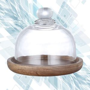 כיסוי מיני לפירות מזכוכית שקופה, קישוט בית אלגנטי, כיפה אירופאית למניעת אבק, מגש אחסון לעוגות, ידידותי לסביבה - Product Image 6