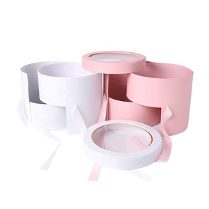 Hot Bán Xi Lanh Florist Hộp Di Động Màu Đen Vòng Hoa Hat Hộp Hoa Hộp Quà Tặng Với Cửa Sổ Rõ Ràng - Product Image 6