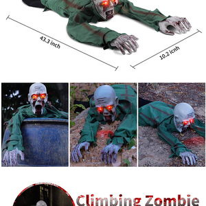 Achetez le jouet animatronique HLC Costume City Horror <span class=keywords><strong>Crawling</strong></span> Zombie sur le sol, effrayant pour Halloween, idéal pour la décoration de fêtes d'extérieur effrayantes. - Product Image 3