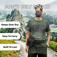 Organisateur de poche souple en nylon camouflage imperméable avec fermeture éclair et fermoir, 11 pouces, petit format EDC pour le travail, les voyages, la randonnée et le camping