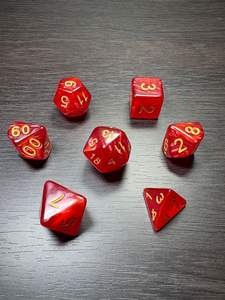 Ensemble de dés carrés écologiques en acrylique, 7 pièces/ensemble, pour Dungeons & Dragons D&D Pathfinder, jeux de rôle RPG - Product Image 6