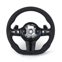 Volant sport M en cuir pleine fleur à fond plat et larges palettes pour BMW F10 F20 F30 M3 F80 M4 F82 M2 F87 M5 F90 X5 E70 E88 E90 E92