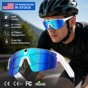 แว่นตาอัจฉริยะ US Stock L805 POV AI พร้อมกล้อง 8MP บันทึกวิดีโอ สำหรับปั่นจักรยานกลางแจ้ง แปลภาษาด้วย AI เล่นเพลง แว่นตากันแดดอัจฉริยะสำหรับเล่นกีฬา - Product Image 1