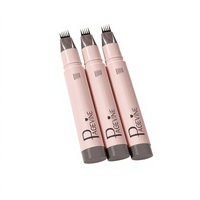 Stylo 6-en-1 naturel, imperméable et résistant à la transpiration, multi-usages pour maquillage des sourcils, des cils inférieurs et des contours du visage, cosmétiques pour femmes