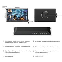 Monitor Portátil para Juegos R&E de 15.6 Pulgadas, IPS, Inalámbrico, LED, Resolución Full HD, 60Hz, Tiempo de Respuesta de 25ms, Altavoz Integrado