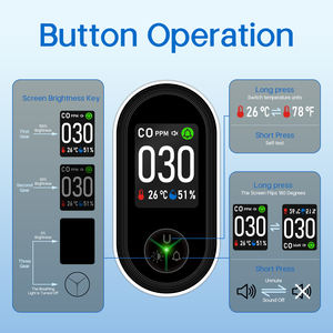 Analizadores de Gas para coche enchufables 3 en 1 Sensor de temperatura y humedad de monóxido de carbono Alarma de CO Yhcmeter Alarma de sonido de pantalla de 2,0" - Product Image 3