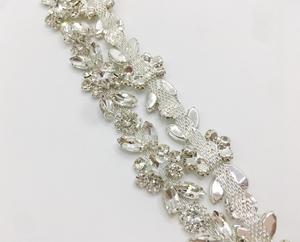 คริสตัลแก้วใสแบบหลังแบนสำหรับงาน DIY เสื้อผ้า รองเท้า กระเป๋า เครื่องประดับ - โซ่ตกแต่งรูปใบไม้ - Product Image 1