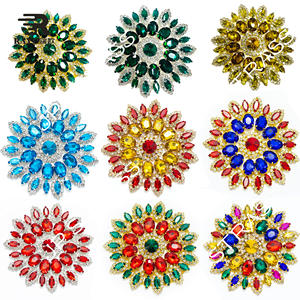 Parche de diamantes de imitación de flores para coser a la moda, para prendas de diamante de cristal con pegamento Strass, motivo DIY, garra de costura, apliques de cristal, 10 Uds. - Product Image 1