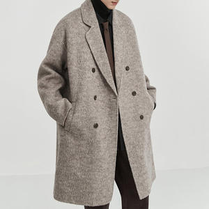 Высококачественный зимний тёплый длинный шерстяной пальто Jancoco, двубортный мужской шерстяной тренчкот на заказ - Product Image 3