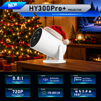 Junuo HY300 Pro+ 8K 170 Lumens 720P Android 14 WiFi 6 Berbagai Bahasa Proyektor Mini LED Pintar Portabel Jarak Proyeksi Pendek untuk Rumah