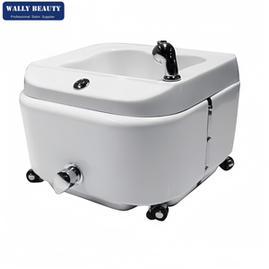 Bassin de pédicure de luxe portable, équipement de salon de manucure, <span class=keywords><strong>spa</strong></span> de massage à remous, bassin de pédicure avec lumière LED - Product Image 1