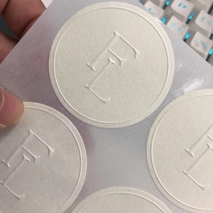 Tùy chỉnh thương hiệu logo in màu 3D dập nổi mờ kết cấu giấy dính dán hộp con dấu nhãn - Product Image 2