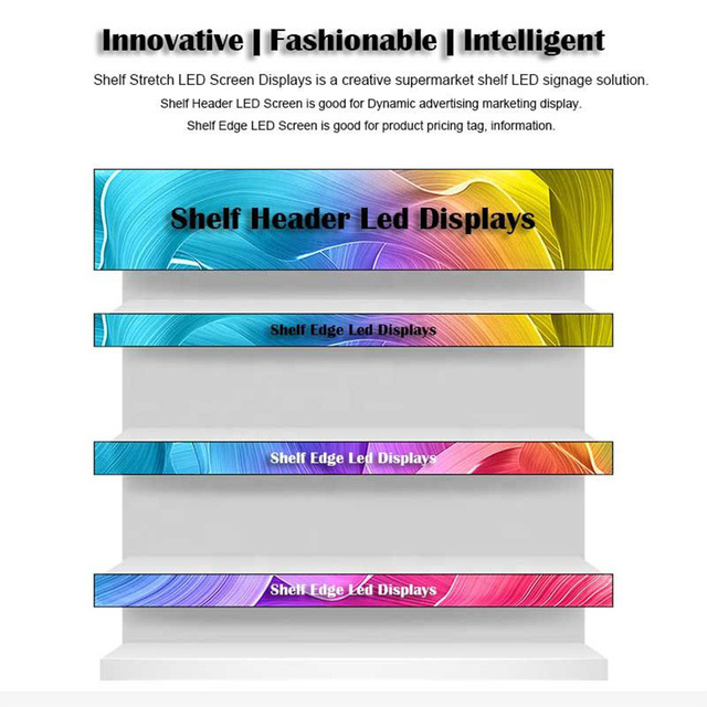 P1 P2 P3 SMD P1.25 Price Tag Advertising Smart Shelf Led Pole Display Screen for Supermarket