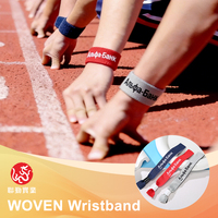 Bracelet en tissu jetable personnalisé avec logo, imprimé par sublimation, pour événements et festivals de musique – Vente en gros