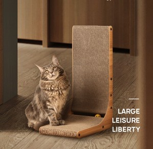 Kingtale Pet Suppliers L Shape Cardboard <strong>Cat</strong> <strong>Scratcher</strong> with Ball Toy Catnip for Indoor - Product Image 3