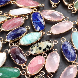 Đá tự nhiên kết nối mặt dây chuyền mã não thạch anh hình dạng hình chữ nhật mặt quyến rũ đối với trang sức Làm Vòng Cổ Vòng đeo tay phụ kiện - Product Image 1