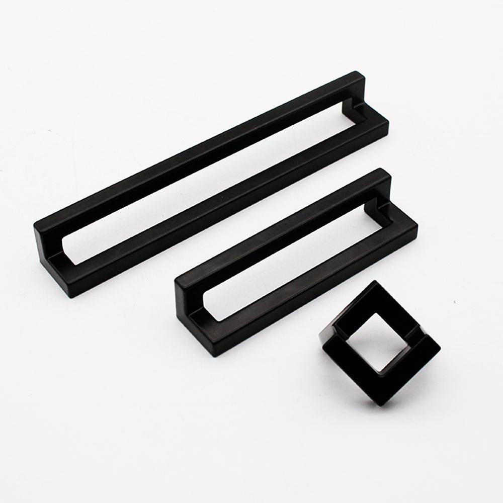 diseño negro accesorios de muebles de la manija del cajón del mando de aleación de Zinc de la manija de la puerta del armario