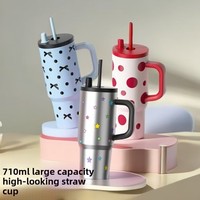 Gobelet isotherme à paille grande capacité en acier inoxydable 316 – Tasse cadeau pour filles, idéale pour les boissons froides en voiture