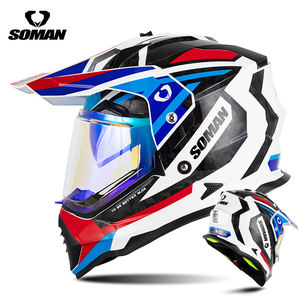 Casques de moto ECE22.06 SOMAN M10 Rally Casco, casques de cyclisme pour vélo, état neuf, mousse ABS, OEM ODM, agent de vente international - Product Image 1