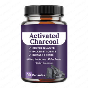 Cápsulas de carbón <span class=keywords><strong>activado</strong></span> OEM al por mayor, tabletas activas de cáscara de coco, para mejorar la salud física e intestinal. - Product Image 1