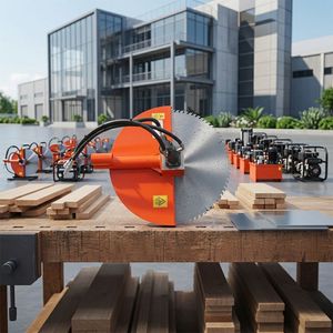 Scie de défrichage diesel JINKE CE, 4 lames de 900 mm, largeur de coupe 2400 mm, robuste, pour l'élagage des arbres et les travaux routiers municipaux, fabrication OEM - Product Image 1