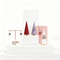 Support de présentation de bijoux en gel de silice TaiYi, blanc, luxe, doux, en forme de cône circulaire, organisateur de bagues, vitrine de bijoux, support de présentation pour boutique