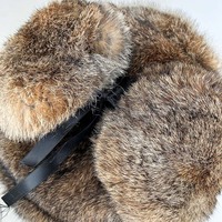 Gorro de Aviador de Piel de Conejo Natural para Invierno Extremo, Cálido, Impermeable, Afelpado, Grueso, Suave y Cómodo, para Pesca y Fiestas