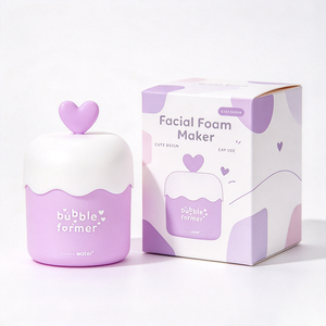 Ensemble moussant pour salle de bain avec flacon de nettoyant visage et filet démaquillant pour usage quotidien portable – Vente en gros - Product Image 1
