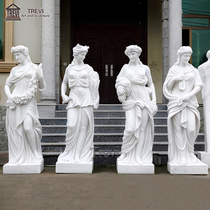 Escultura <span class=keywords><strong>de</strong></span> Mármol <span class=keywords><strong>de</strong></span> la Diosa Blanca Tallada a Mano por TREVI, Estatua <span class=keywords><strong>de</strong></span> la <span class=keywords><strong>Mujer</strong></span> <span class=keywords><strong>de</strong></span> <span class=keywords><strong>las</strong></span> Cuatro Estaciones - Product Image 2