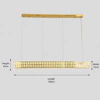 Certification SAA, lustres modernes personnalisés en or de 150 cm, luminaires suspendus au plafond, lustre en cristal K9 de luxe