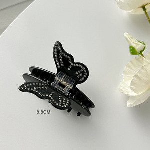 Pinces à cheveux papillon en cristal brillant à la mode coréenne outils de coiffure en plastique doux pour femmes filles coiffure à usage quotidien - Product Image 2