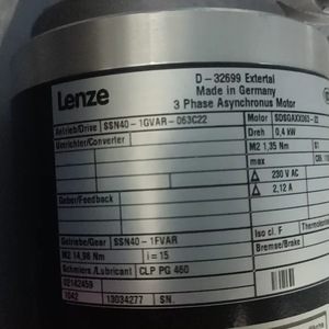 มอเตอร์ Lenze รุ่น SSN40-1GVAR-063C22 ขนาดรู 40 มม. แรงบิด 1000 นิวตันเมตร สำหรับโรงงานผลิต - Product Image 2