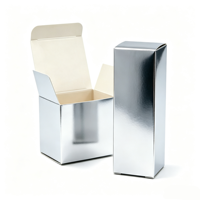 Boîtes en papier pliables blanches recyclables pour petits produits de beauté, emballage pliable