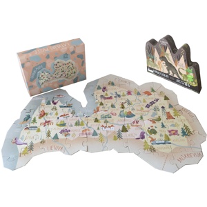 2022 mới 10000 câu đố tùy chỉnh trẻ em 50 100 miếng không thường xuyên bản đồ ghép hình trò chơi câu đố - Product Image 1