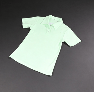 Polo décontracté pour homme en tissu éponge vert menthe à manches courtes avec broderie personnalisée - Product Image 2