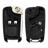 Coque de 50 pièces pour Chevrolet GM HU100 3 boutons 2/boutons avec logo croisé Flip pliant coque de clé à distance coque Aveo Cruze Spark Shell